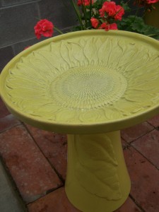 Sunflower Bird bath Gift ware