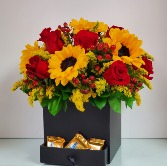 Sunflower Box of Birthday Love Arrangement
