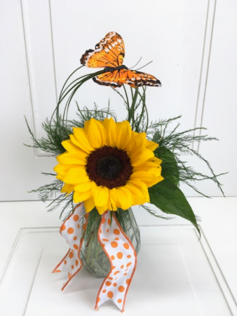 Sunflower bud vase  