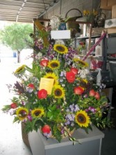 Sunflower Burst Basket