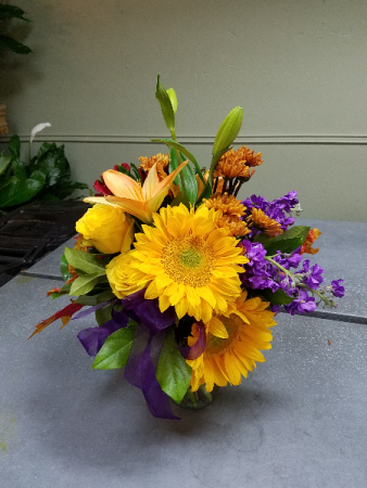 Sunflower burst Vase arrangement