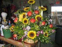 Sunflower Bust Basket