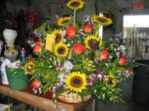 Sunflower Bust Basket