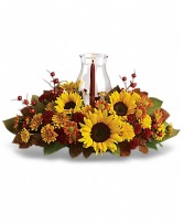 Sunflower Centerpiece Fall centerpiece in Spokane, Washington | FOUR SEASONS PLANT & FLOWER SHOP