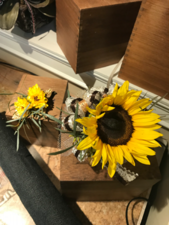 sunflower corsage