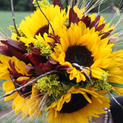 Sunflower Countryside Bride's Bouquet