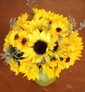 Sunflower Delight hand tied bouquet