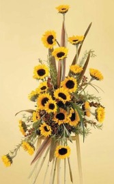 SUNFLOWER EASLE SPRAY sunny and bright sunflower easle spray