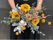 Sunflower Fields Bouquet Silk/Dried Custom