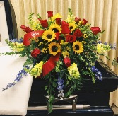 Sunflower Fields  Casket Spray FD-95