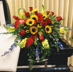 Sunflower Fields  Casket Spray FD-95