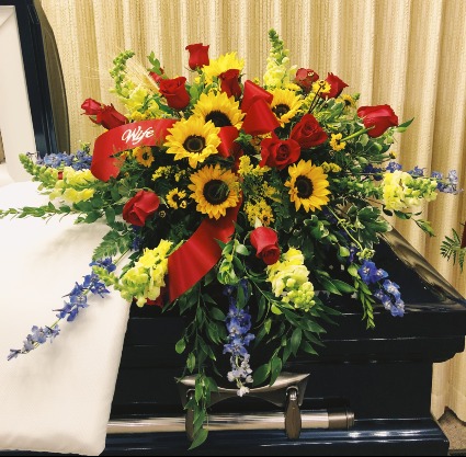 Sunflower Fields  Casket Spray FD-95
