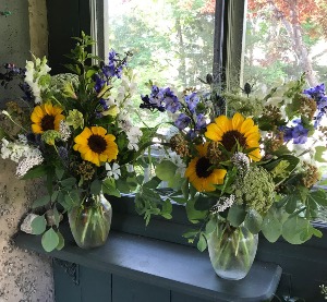 Sunflower garden vase medium size