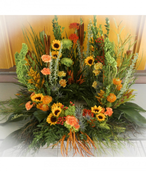 Sunflower Garden Wreath (for Urn or Photo Cremation Garden