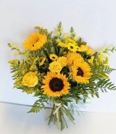 sunflower hand held bouquet 