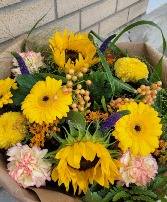 sunflower handtied (without vase) 