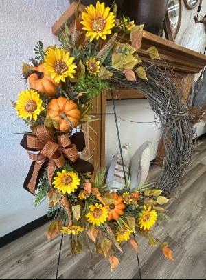 Sunflower Harvest Ring (SOLD) Fall Wreath
