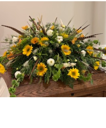 Sunflower Haven Casket Cover