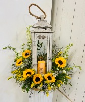 Sunflower Lantern Arrangement  Sympathy 
