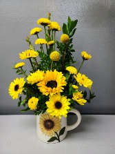 Sunflower Mug arrangement 