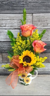Sunflower Mug arrangement 