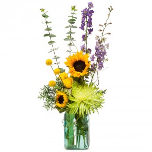 Sunflower N Blue Arrangement