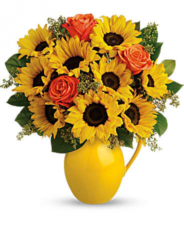 SUNFLOWER PITCHER Vase Arrangement