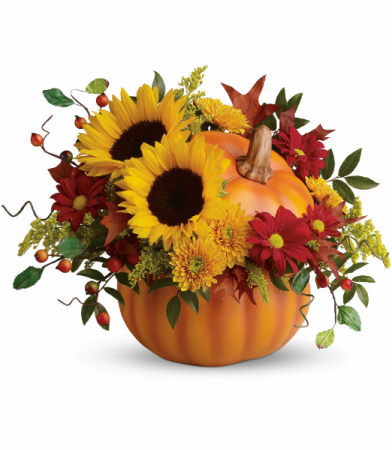 Sunflower Pumpkin Arrangement