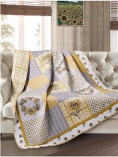 Sunflower Quilted Throw THROW