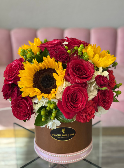 Sunflower rose box 