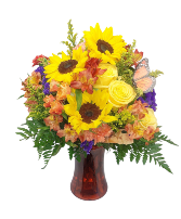 Sunflower Sampler Vase Arrangement