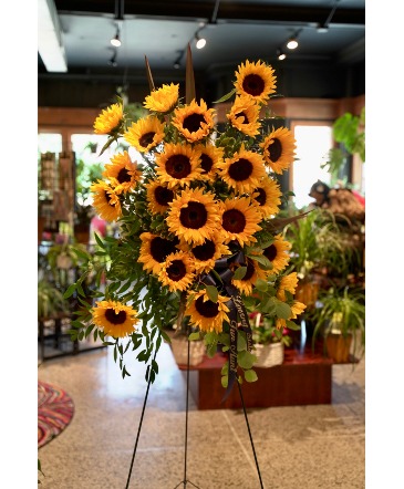 Sunflower Standing Spray Locally Grown in South Milwaukee, WI | PARKWAY FLORAL INC.