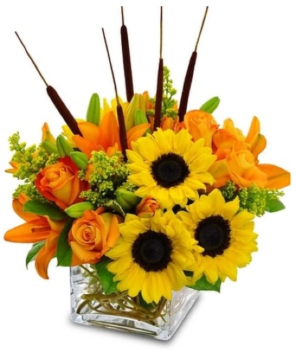 Sunflower Symphony with Vase 