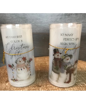 Snowman Candles Christmas