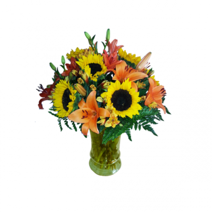sunflower vase arrangement