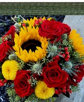 sunflower wedding bouquet  