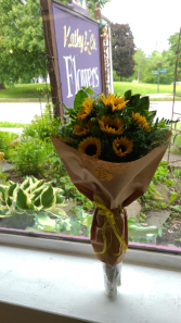 Local Sunflowers Wrapped Bouquet
