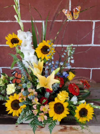 Sunflowers and Butterflies