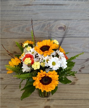 Sunflowers and Daisy's  Vase 