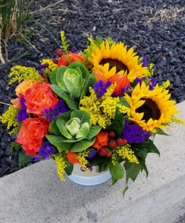 sunflowers and kale
