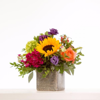 Sunflowers and love arrangement