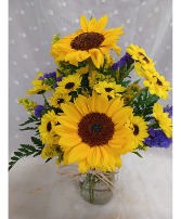 Sunflowers and Purple M-1 Mothers Day