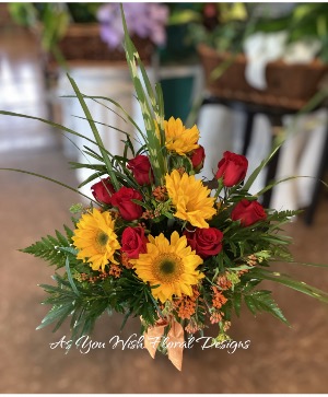 Sunflowers and Red Roses  Summer 