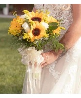 Sunflowers and Roses Bridal Bouquet 