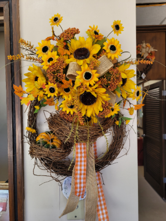 Sunflowers for Fall Swag Silk