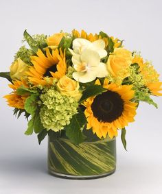 sunflowers & Hydrangea 