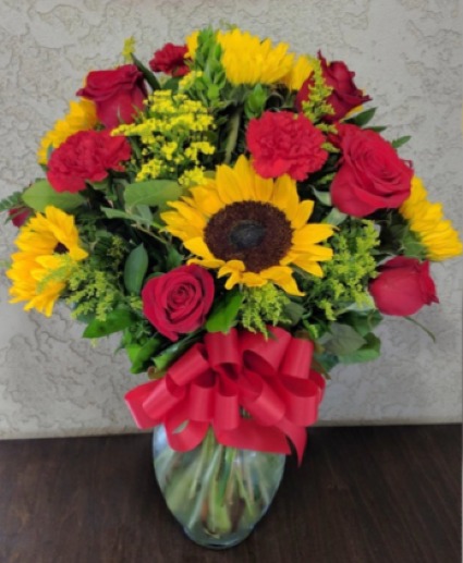 Sunflowers & Love  Floral Bouquet 