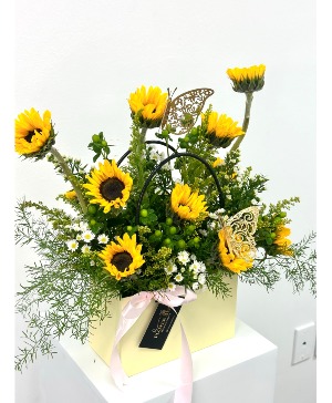 Sunflowers purse  