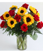 Sunflowers & Roses 