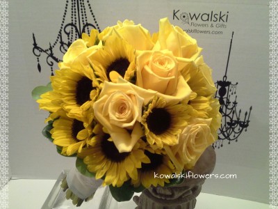 Sunflowers & Roses Bridal Bouquet